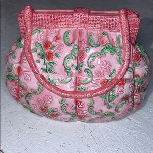 Purse, ceramic cookie jar use as decor in office , or planter